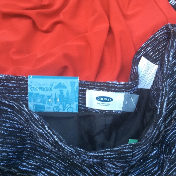 Old Navy Black & White Textured Lined Shorts Sz 2 - Picture 7 of 7